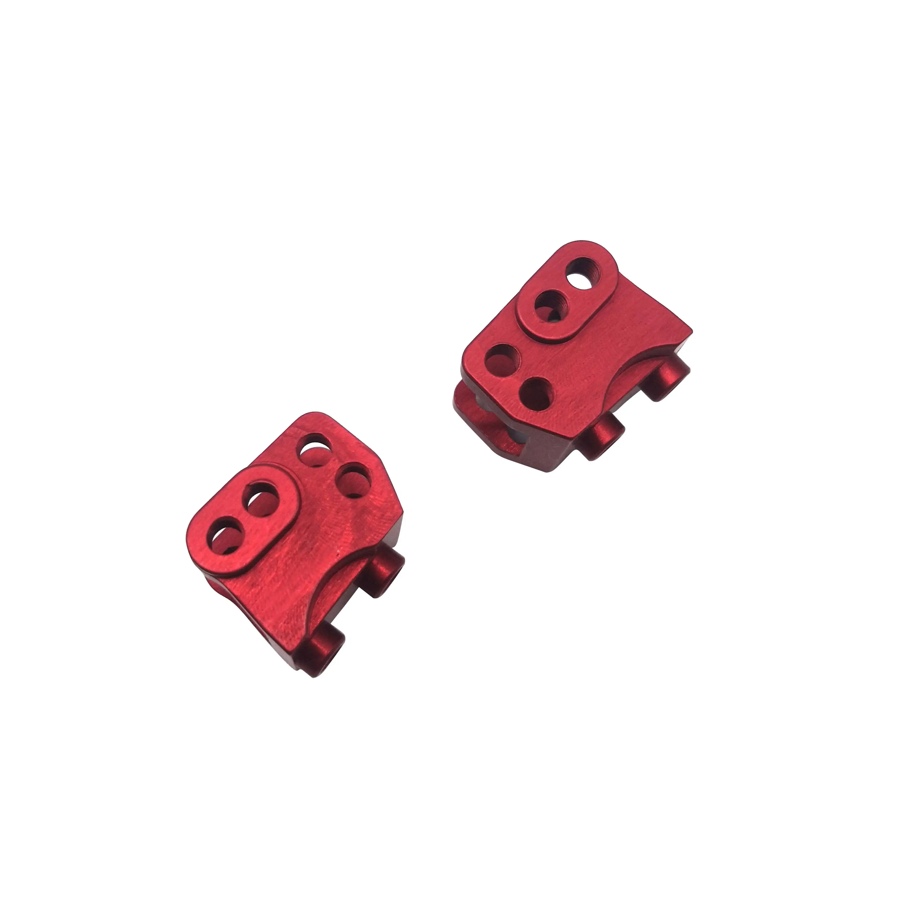 Soporte de enlace de choque inferior delantero y trasero de aluminio CNC, 2 piezas, para RC 1/10 Rock Car Axial SCX10-II 90046 90047 AR44 Axle, Rojo