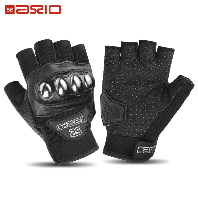 

Summer Fingerless Motorcycle Gloves Steel Protective Breathable Motorbike Half Finger Gloves Dirt Bike Cycling Moto Guantes