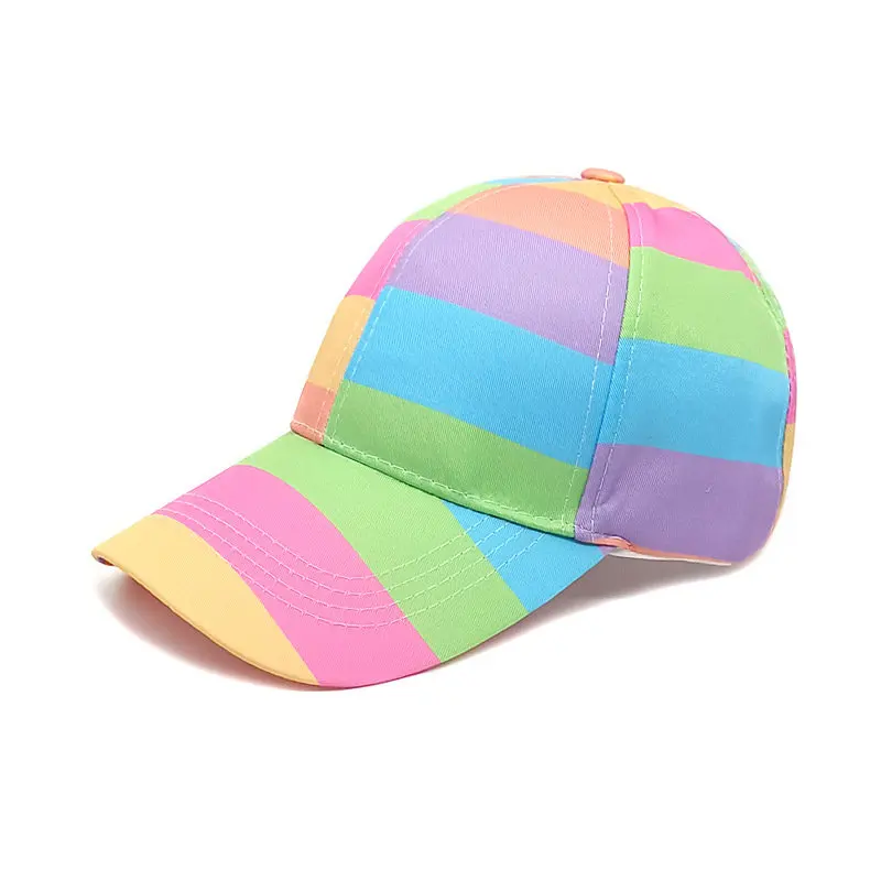 2023 Four Seasons Polyester Color Print Casquette Baseball Cap Adjustable Outdoor Snapback Hats for Men and Women 237