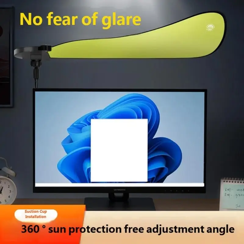 

Multipurpose Aluminum Foil Sun Visors For Vehicle Window And Computer Displays With Secure Clamp Base Easy Installation D7YA