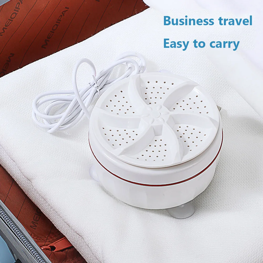 USB Travel Washer Washing Air Bubble Machine Ultrasonic Rotating Turbine Washing Machine for Socks Underwear Wash Dishes