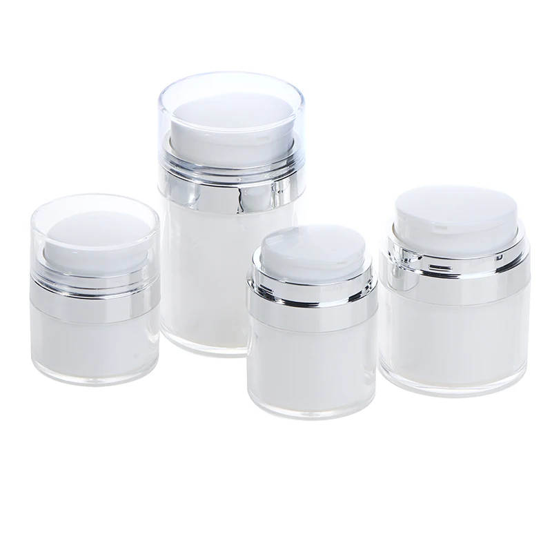 15/30/50/100ml Airless Pump Jar Empty Acrylic Cream Bottle Refillable Cosmetic Easy To Use Container Portable Travel Makeup Tool