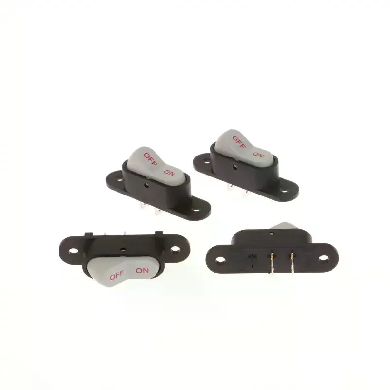 Sakelar Tombol Putih 2 Pin Lampu Nyala/Mati 250V 6A AC AMP 125V 10A Wajan Listrik Sakelar Mulai Rumah 1/5 Buah