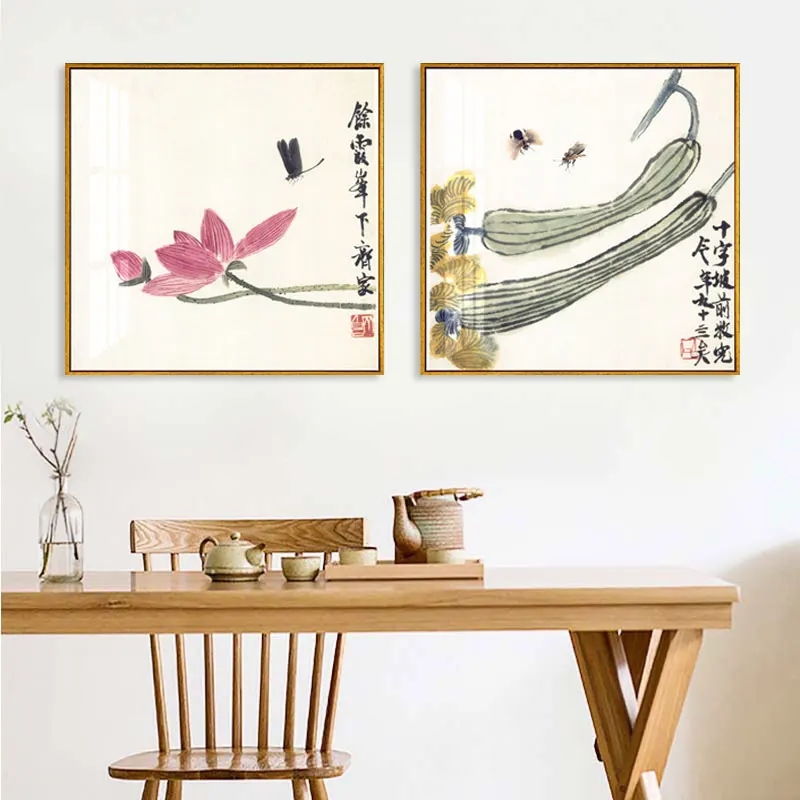 Chinese Fruit landscape posters prints canvas paintings wall art for living room decor for bedroom aesthetic Artwork