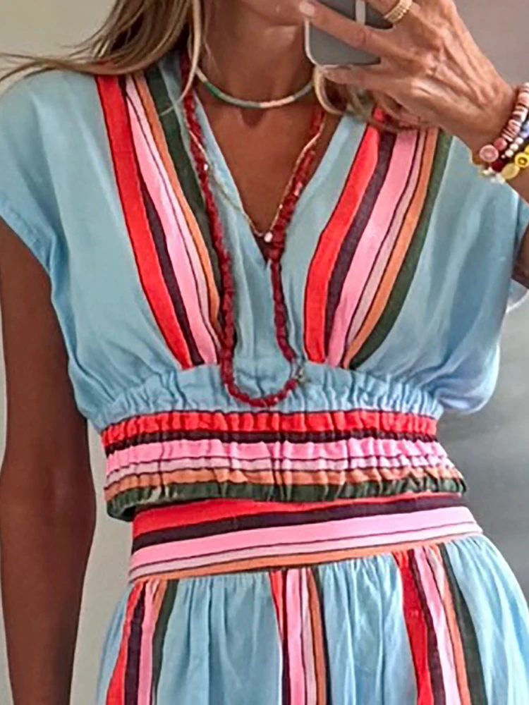 Dámska letná súprava: top a maxi sukňa - alternate angle