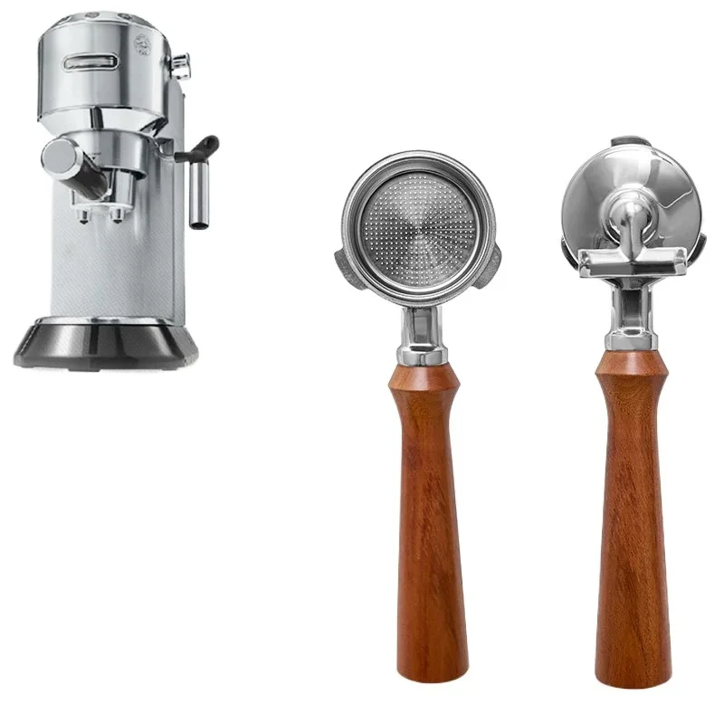 

Two ear coffee machine with bottom and double mouth, handle with filter bowl, 51mm handle, solid wood handle accessories