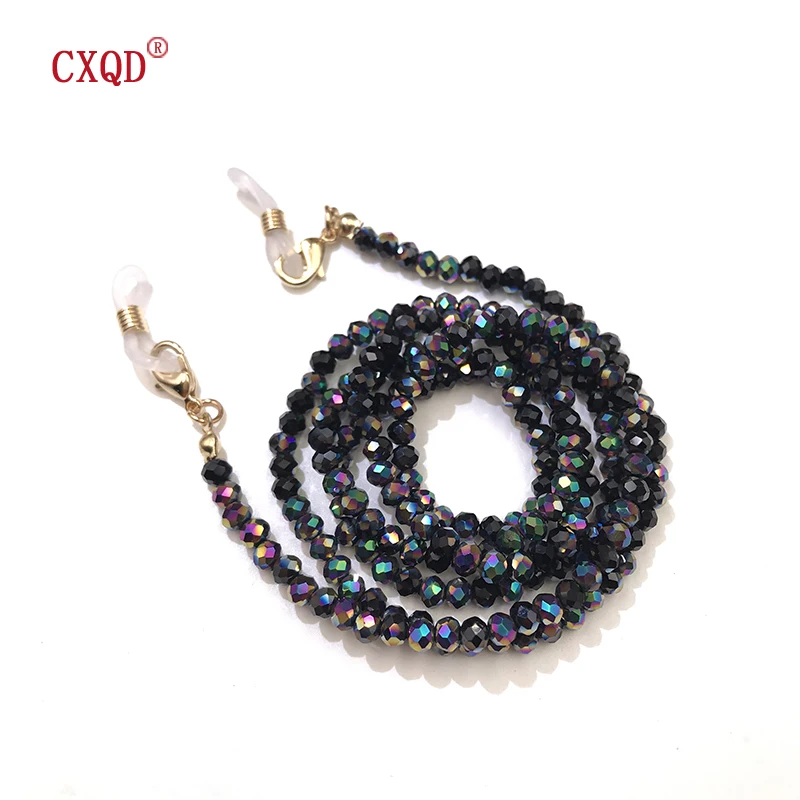 Fashion Reading Glasses Chain for Women Sunglasses Cords Casual 4mm Color Plating Beaded Eyeglass Strap Rope Masks Necklace Gift