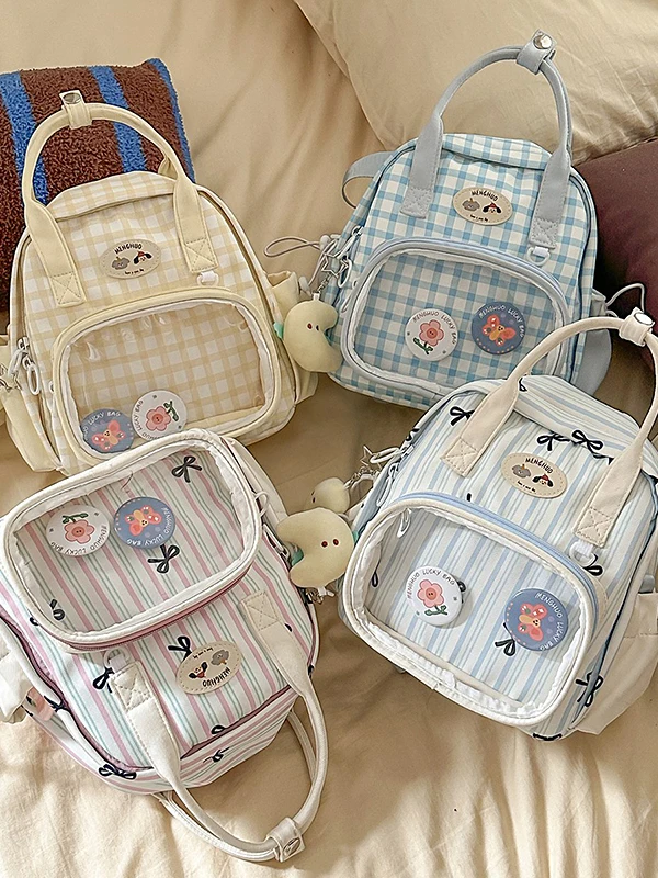 Japanischer Original Daily Vielseitiger Rucksack Sweet Campus Große Kapazität Zweidimensionaler College-Stil Damen-Lolita-Tasche Weiblich