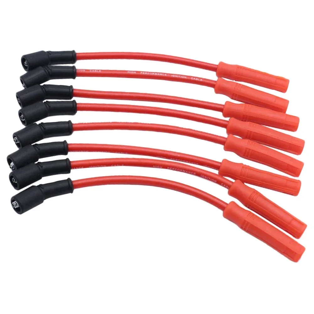 8pcs Ignition Spark Plug Wire Kit Set Cable 32819 for Chevrolet Silverado Tahoe Suburban for GMC Sierra Yukon 10.5mm