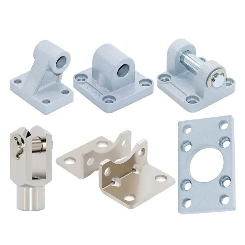 SE/SI/CP96/DNC/SAI Cylinder Base Flange Plate Single Double Ear Accessory CA/CB/CR-32/40/50/63/80 Pneumatic Cylinder Accessories