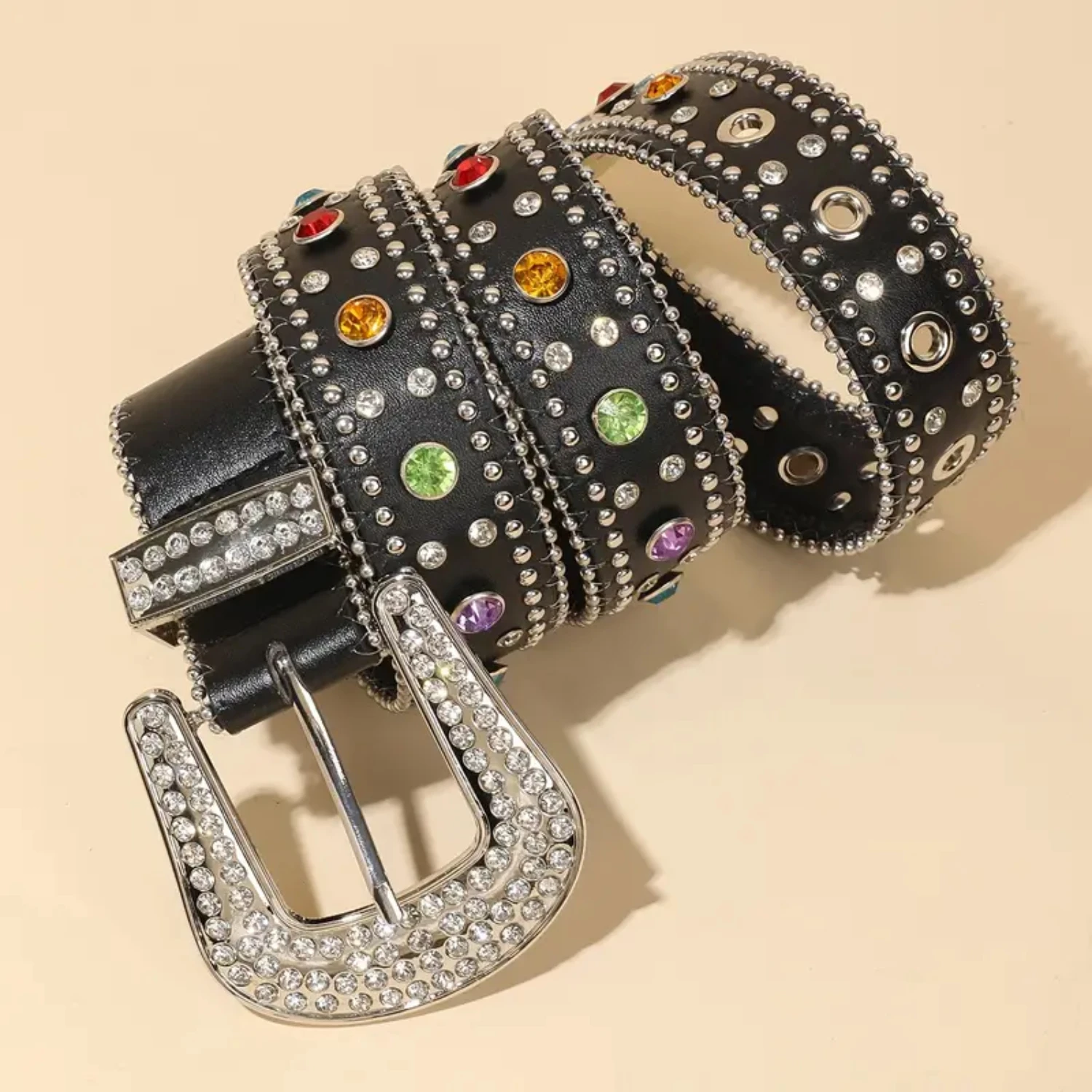 

Роскошный западный ремень с кристаллами и бриллиантами для мужчин и женщин — стильный, необычный дизайн, кожа премиум-качества