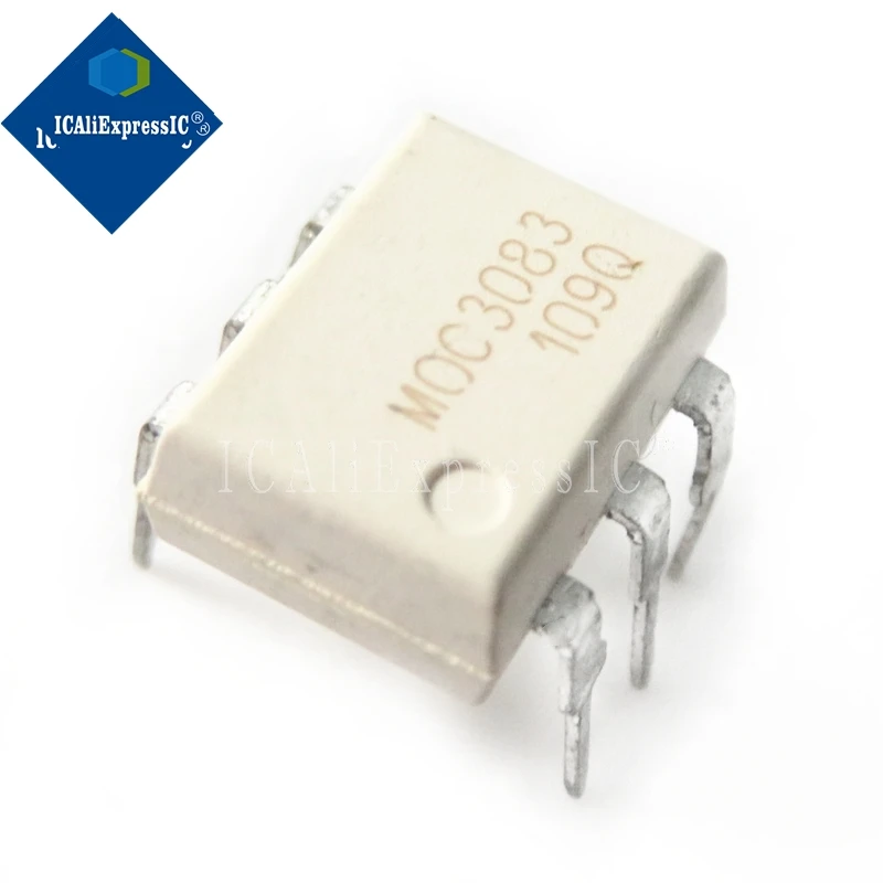 10pcs/lot MOC3083 M0C3083 EL3083 DIP-6 Triac & SCR Output Optocouplers 800VDRM IFT=5mA 6 Pin Optocoupler New original In Stock