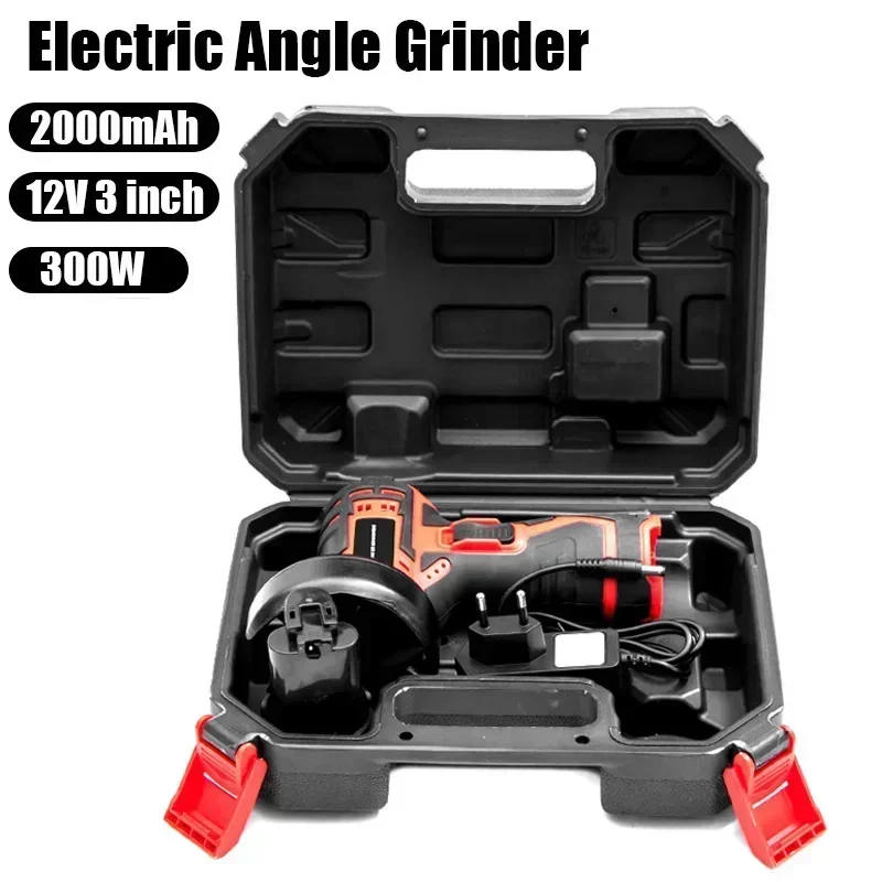 300W Wireless Electric Angle Grinder Polisher For Makita 12V 2000mAh Battery 3 inch Mini Cutting Polishing Grinder Power Tools