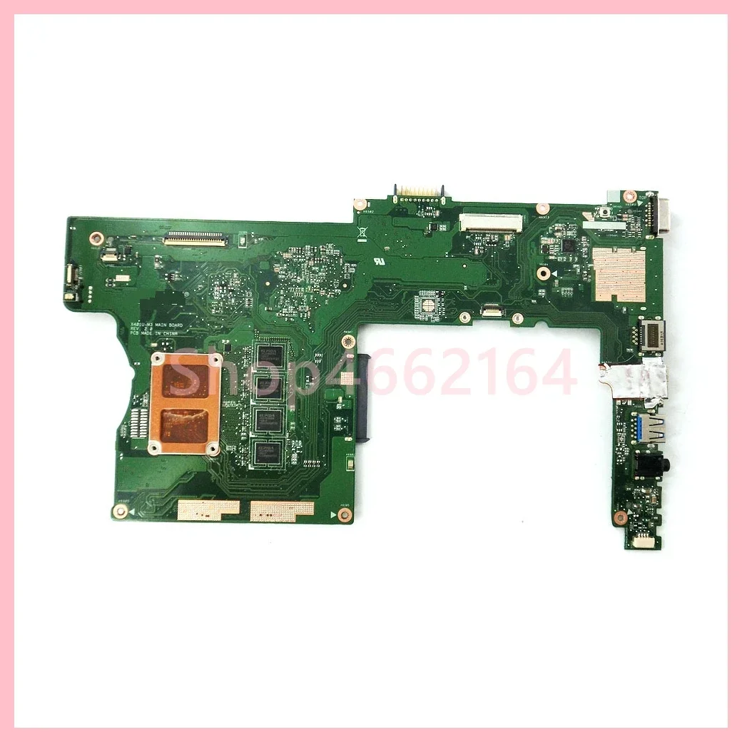 X401U-M3 With E1-1200/E2-1800 CPU 2GB-RAM Mainboard For Asus X401 X401U X301U X501 X501U Laptop Motherboard 100% Tested OK