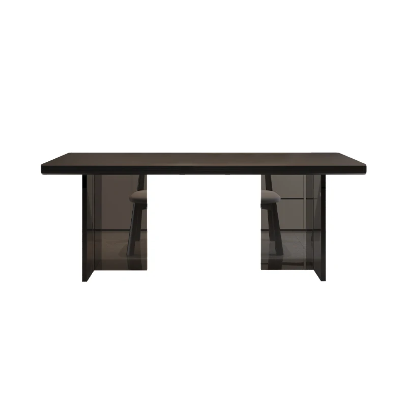 Acrylic rock slab dining table, restaurant home, rectangular, simple suspension, island table