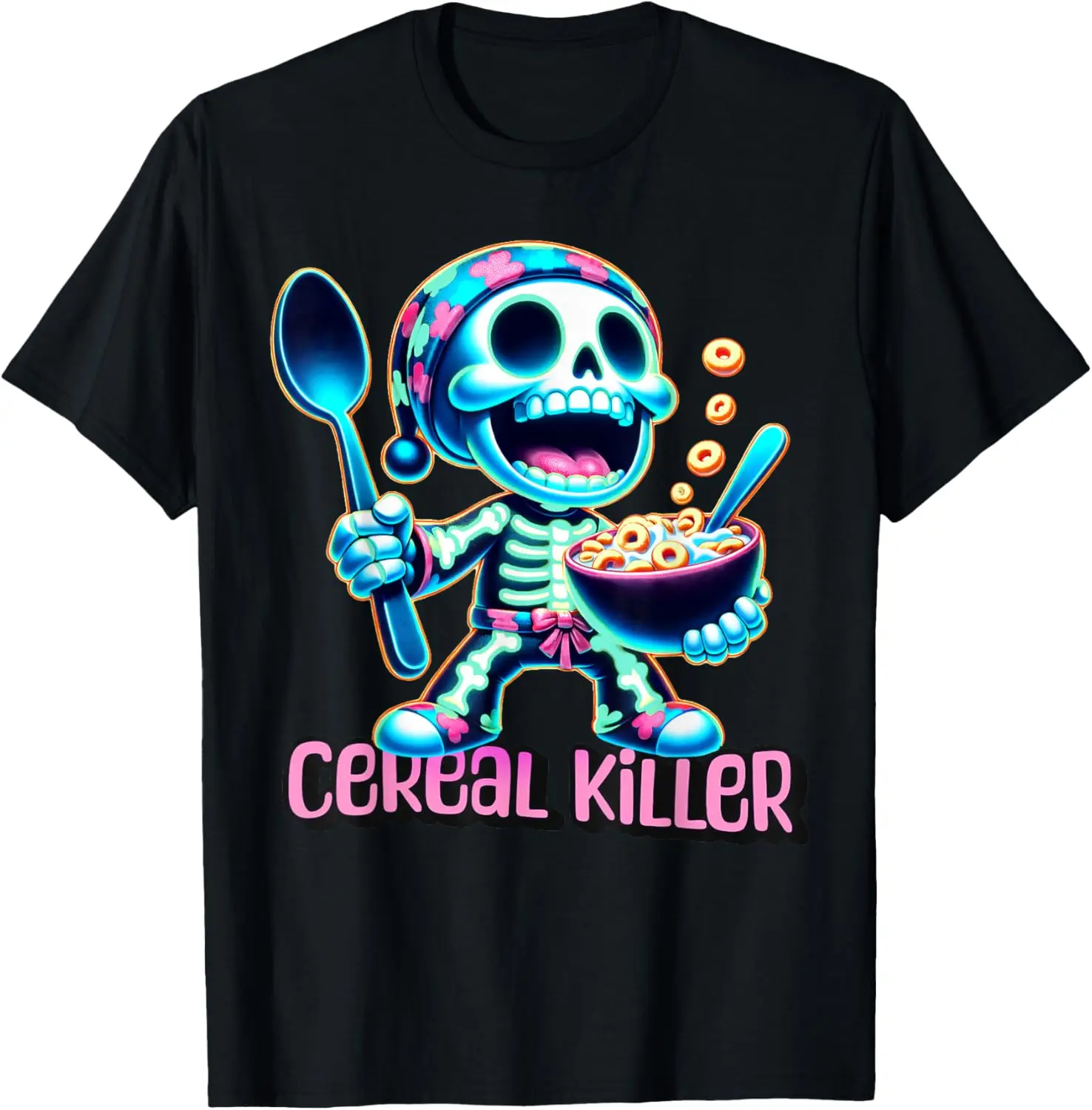 Halloween Cereal Killer Funny Cereal Lovers Breakfast T-Shirt