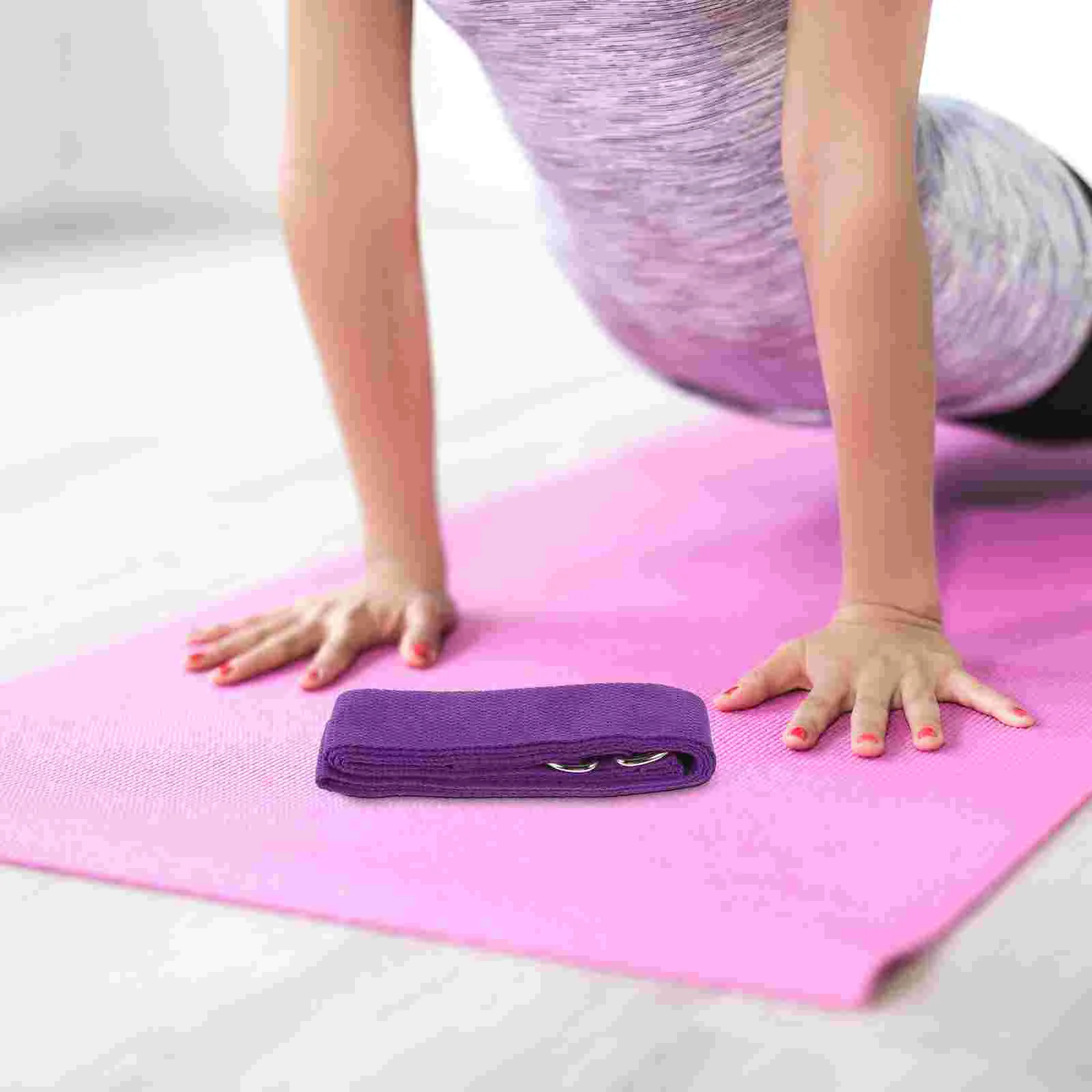 5 pçs cinta de cinto de yoga não elástico faixa elástica para pilates exercício fitness webbing material estável leve