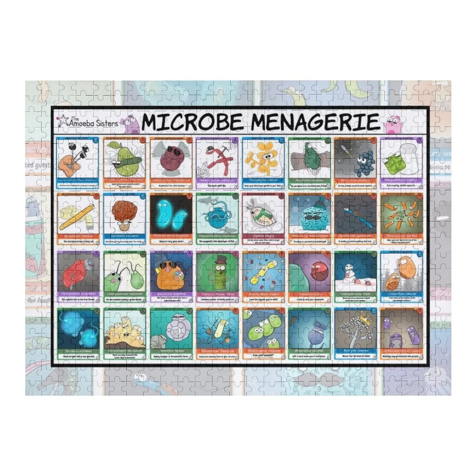 

Коллекционные карты Microbe Menagerie, головоломка, персонализированная для детей, персонализированная игрушка-головоломка