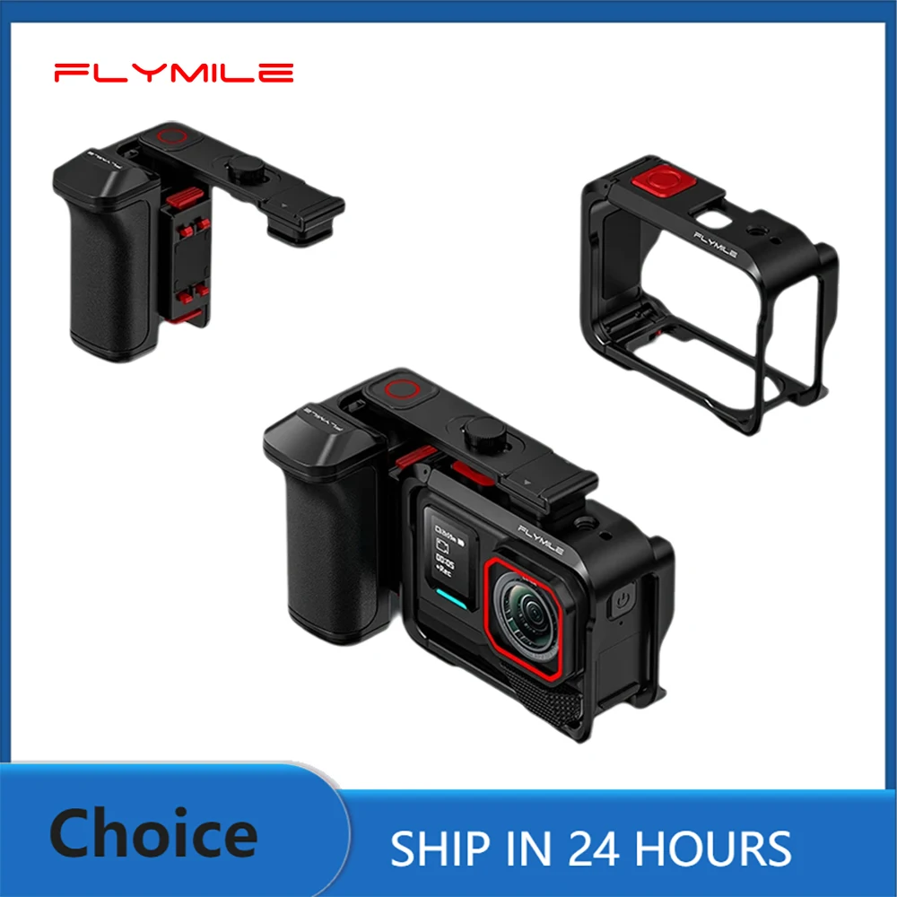 

Рукоятка Flymile Ace Pro 2 для камеры Insta360 Ace Pro 2, уличная рукоятка с кнопкой спуска затвора, аксессуары для видеоблогинга