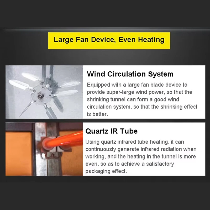 

Лидер продаж, маленькая пластиковая пленка, тепловой туннель, упаковочная машина для термоусадочной резки для бутылок/коробки, простота в эксплуатации