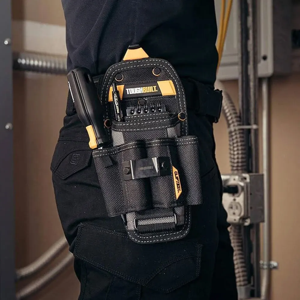 1 pc TOUGHBUILT  Technician Pouch with ClipTech hub 6-Pocket Tool Organizer, Black Polyester TB-CT-36-L6