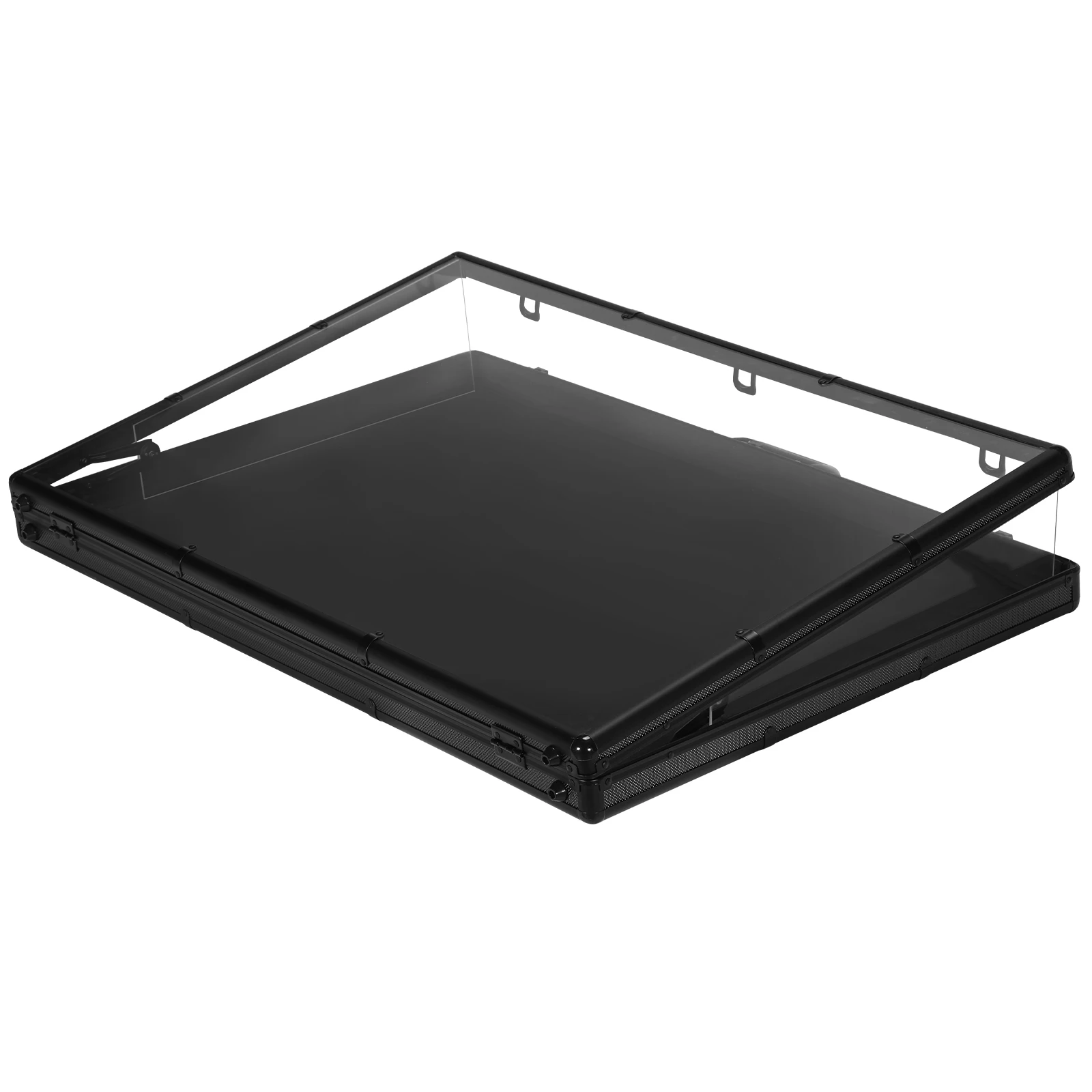 

Витрина из прозрачного акрила 24x20/33x22 дюйма, большая настольная витрина из алюминия с замком и ручкой, подходит для коллекций TCG/ювелирных изделий