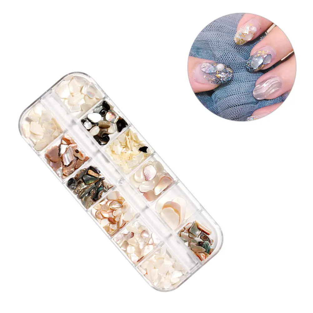 

1Set Shell Decorative Nail Patches Easy Apply Nail Art Stickers for Women Girls Home Phone Case Invitation Body Art Festival Use