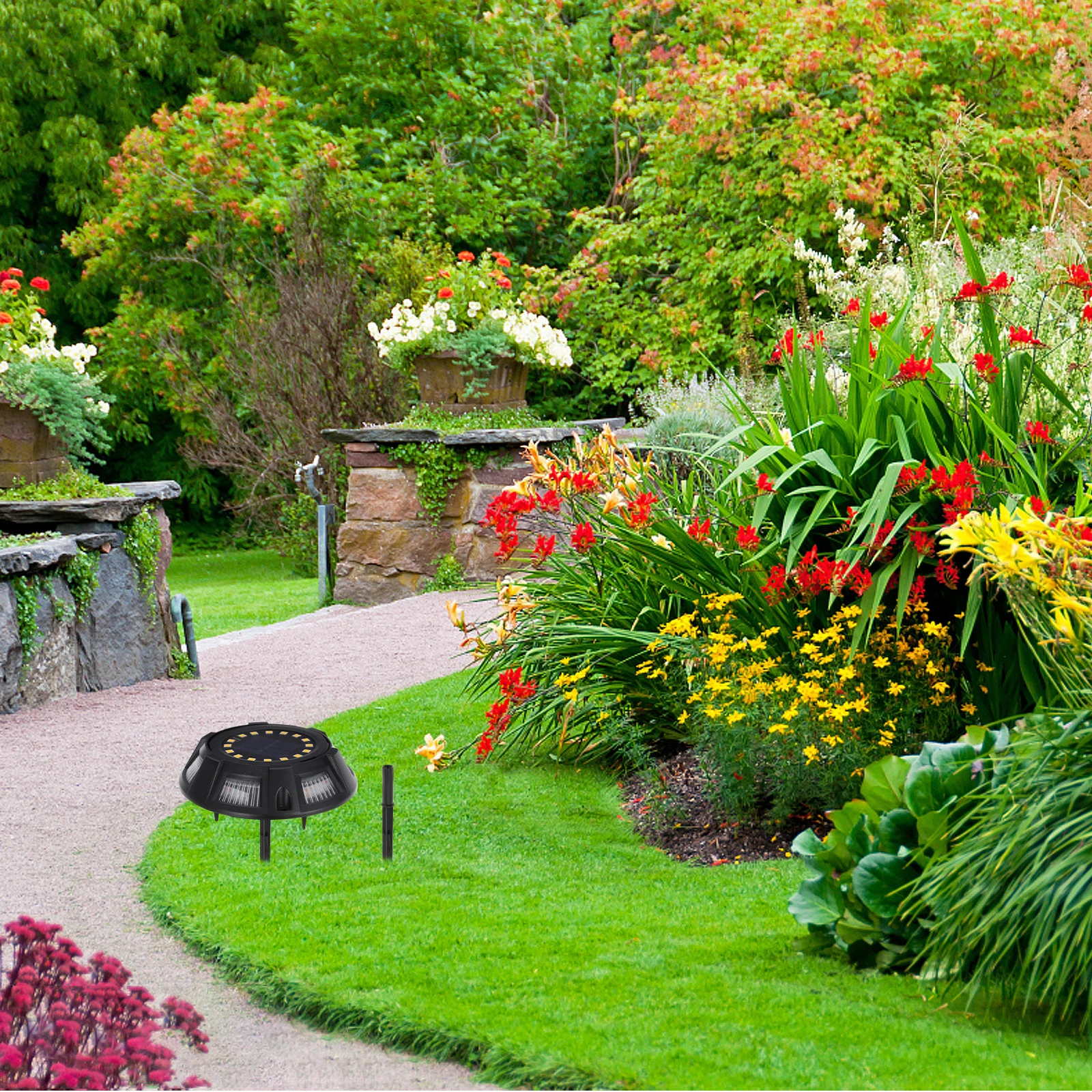 

20Pcs Plastic Ground Stakes for Solar Lights Replacement Spikes Sturdy Wear Resistant Lawn Lamp Stakes Outdoor Garden Light