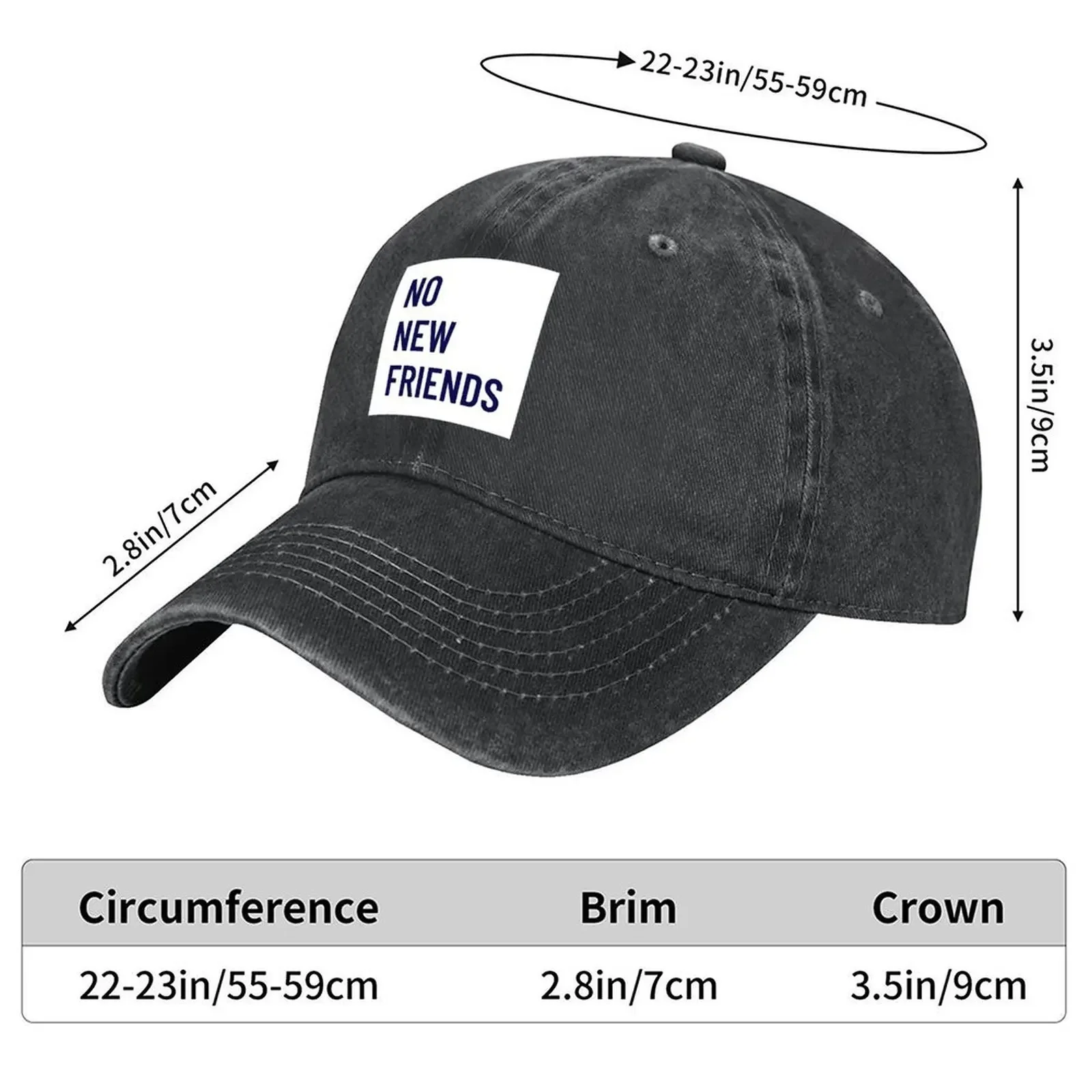 لا أصدقاء جديد قبعة بيسبول قبعة رجل فاخر لطيف أزياء الشاطئ مضحك القبعات النسائية القبعات الرجالية
