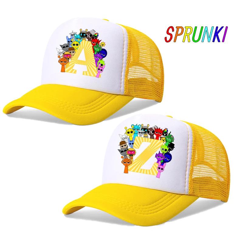 

Sprunki Kids Baseball Caps English Letter Cartoon Hat Girl Boy Casual Adjustable Breathable Peaked Cap Summer Hats Birthday Gift