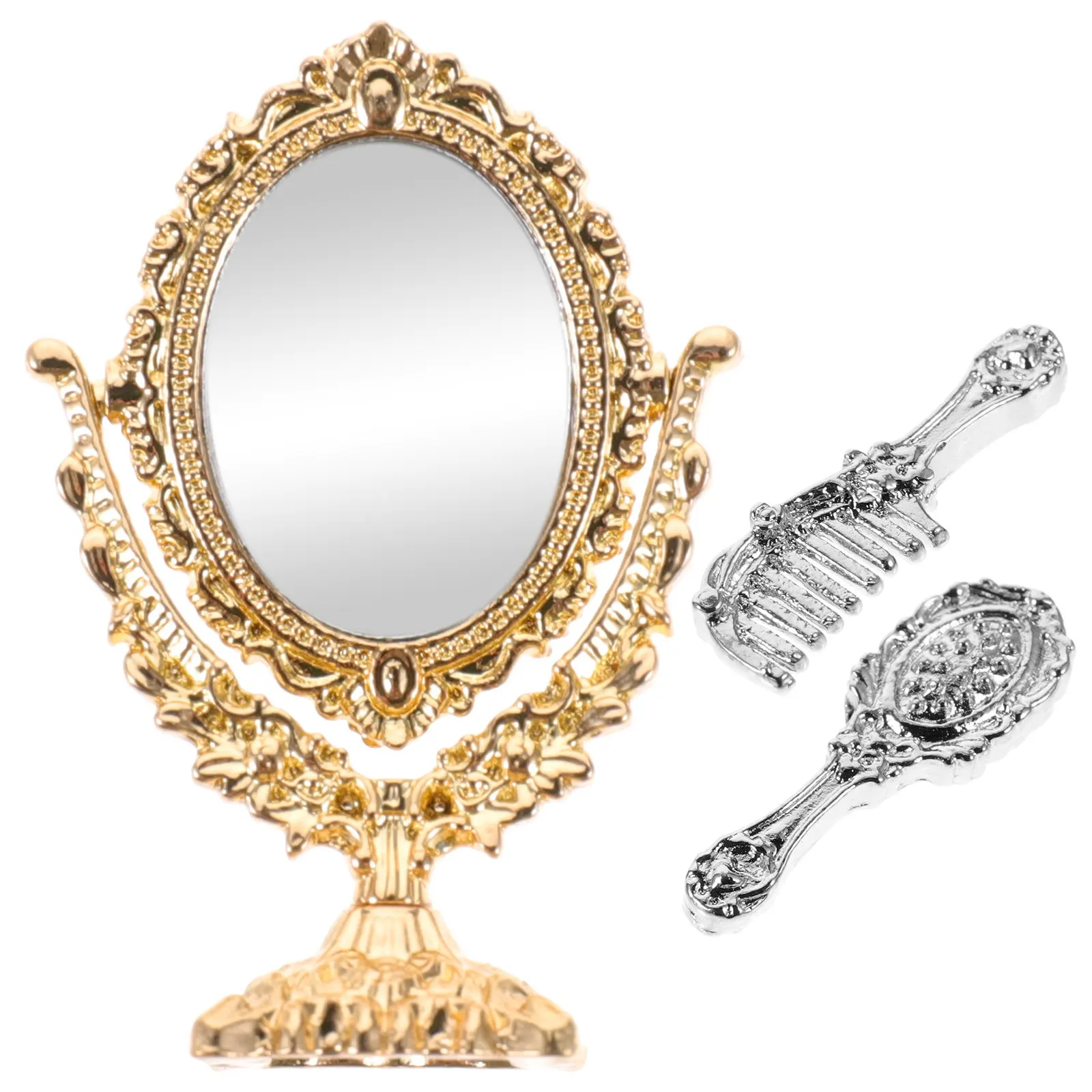 

1Set Mini House Mirrors Small Lightweight Miniature Pretend Play Decoration Highly Simulated Kids Room Ornaments Mirrors