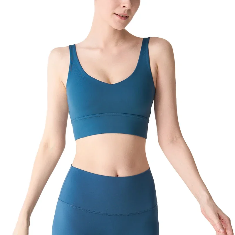 Top da donna palestra donna corsetto reggiseno sportivo push up crop top reggiseno fitness cavo traspirante sexy corsa abbigliamento sportivo atletico