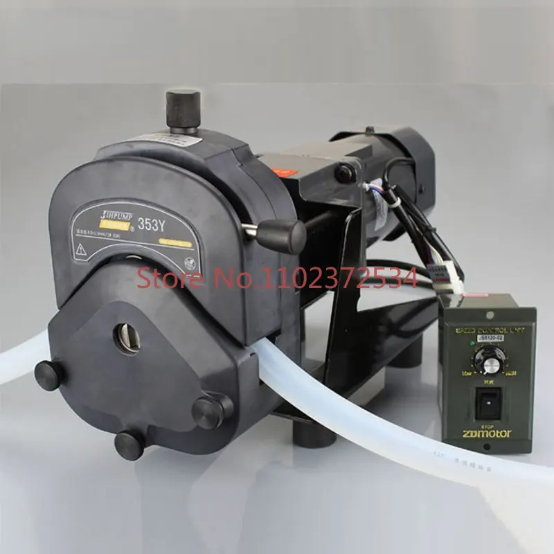 

JIHPUMP 10L Large Flow Rate Dosing Peristaltic Pump 220V with Dual Head Variable Speed for Industrial Grade Liquid Filling