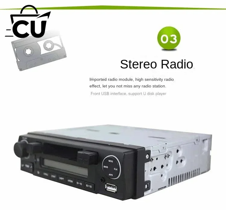 【Best-selling】Portable Retro USB SD Radio Car Player With Stereo And Cassette Capabilities view 6