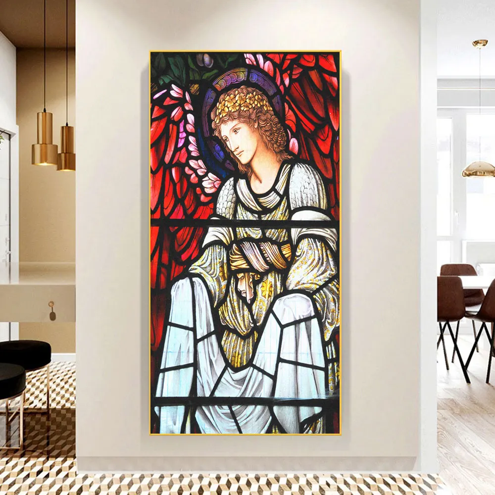 

Privacy Windows Film Anti UV Blocking Heat Control Static Cling Frosted Church Painting Painting Window Stickers