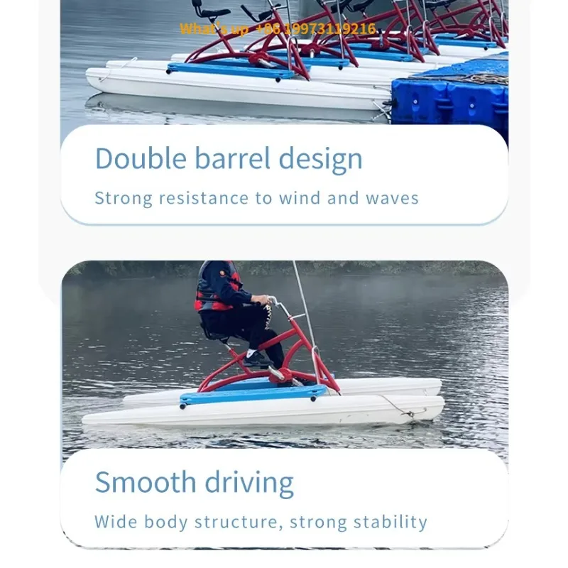 

Two-Seats Water Bicycle Bike Factory Price Sports Play Shark Cycle Plastic Float Durable Steel Material2026