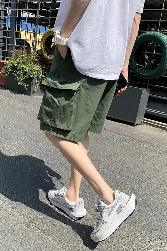 Short d\'été Harajuku pour homme, Streetwear décontracté, Cargo, mode Techwear, japonais, coréen, Hip Hop, survêtement masculin