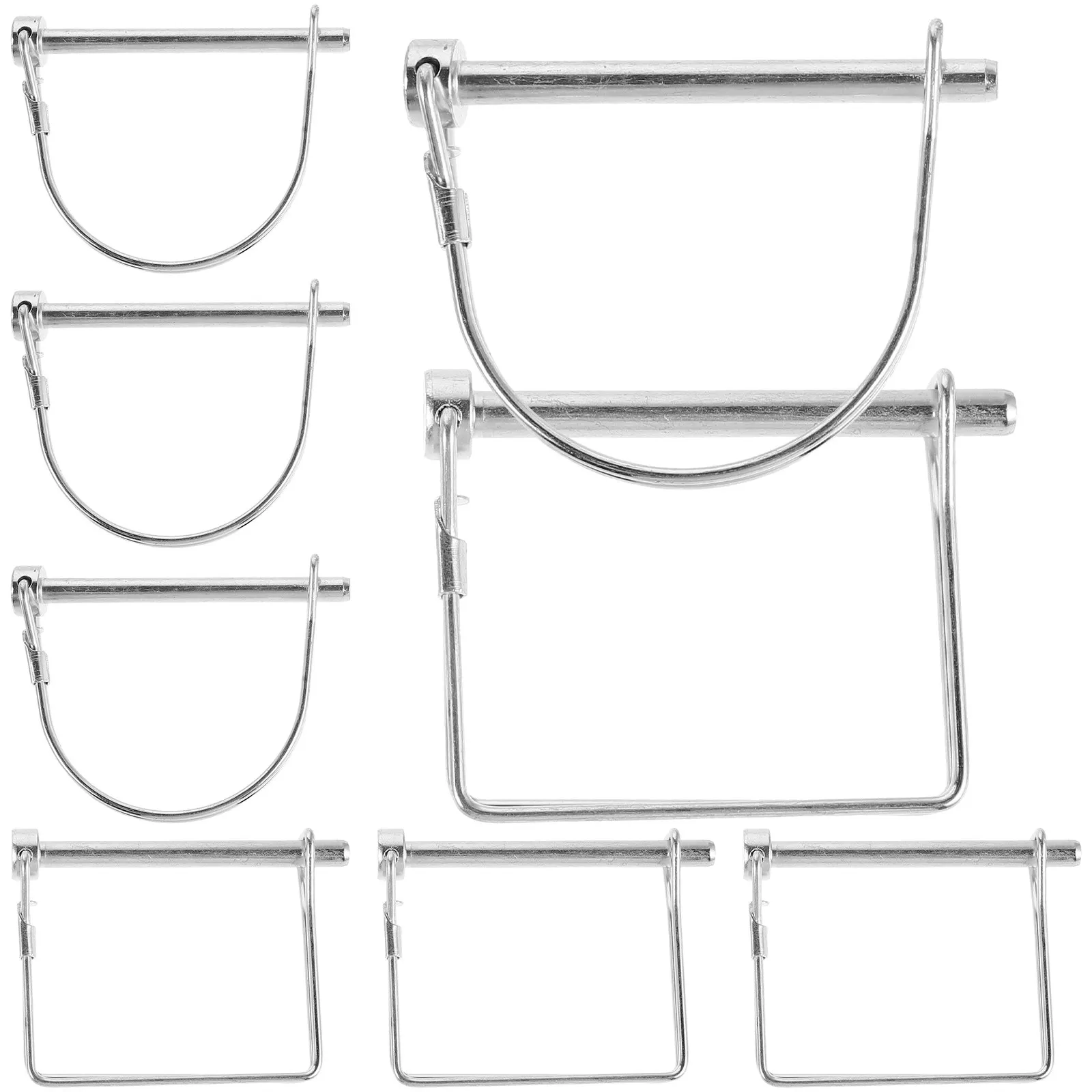 8Pcs Trailer Hitch Pins Heavy Duty Safety Lock Wire Coupler Pins for Tractor Rv Farm Yard Equipment Towing Locking Retainer