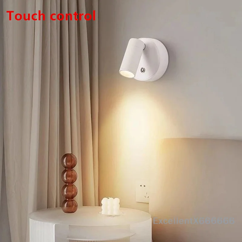 2000mAh USB Rechargeable Wall Mounted Cabinet Lighting Spotlight Touch Magnetic Base LED Wireless Wall Light
