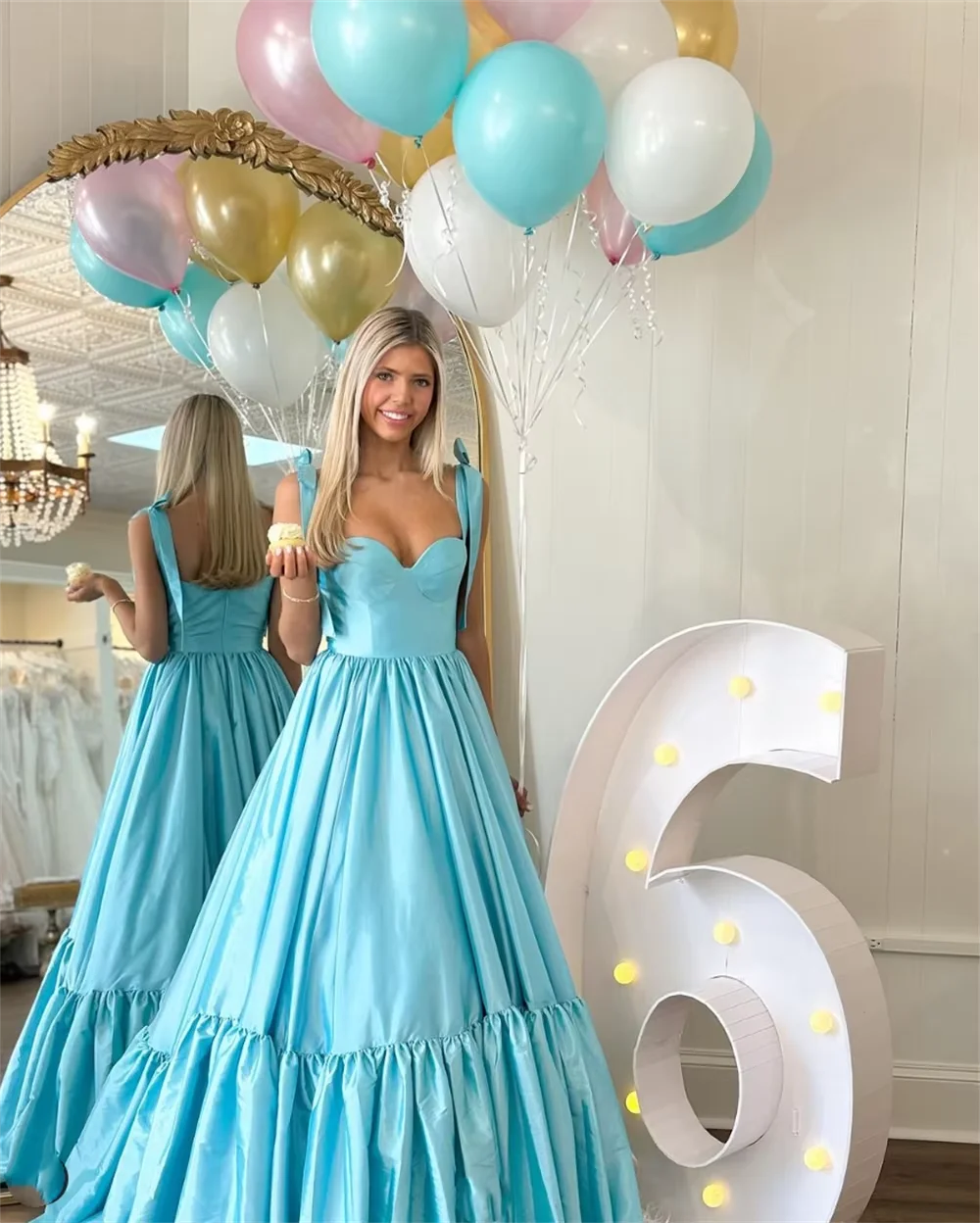 Vestido de festa de aniversário personalizado, sem alças, alça com laço, cintura alta, vestido de formatura, linha a, vestidos de noite formais 2025