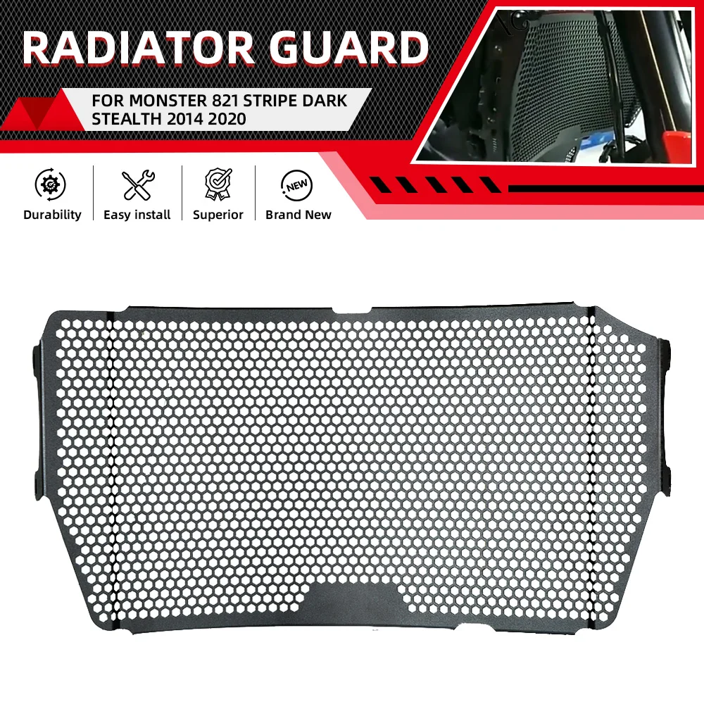 

For Ducati Monster 821 Stealth Dark Stripe 2013-2014-2015-2016-2017-2018-2019-2020 Radiator Grille Grill Guard Cover Protector