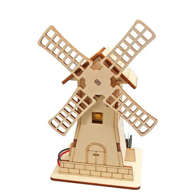 Windmill children educational Electric toys DIY Handmade technology small crafting material Creative Production puzzle kid toy