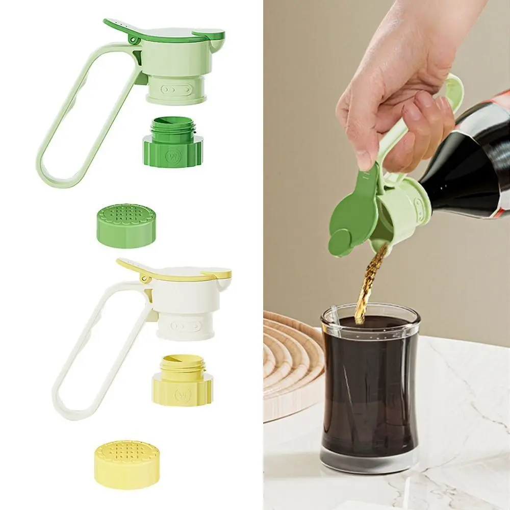 Reusable Beverage Bottle Cap Multi functional Sealed Measuring Device Filter Bottle Stopper Water Outlet with Lid