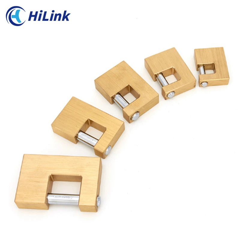 50-90mm Square Door Lock Top Security Heavy Duty Rectangle Type Candado Brass Rectangular Copper Padlock