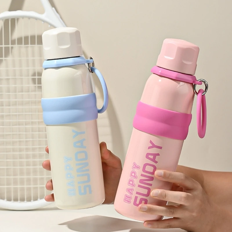 KX4B ขวดน้ำสแตนเลสหุ้มฉนวนสุญญากาศสำหรับเครื่องดื่ม Drinkware ถ้วยฟาง