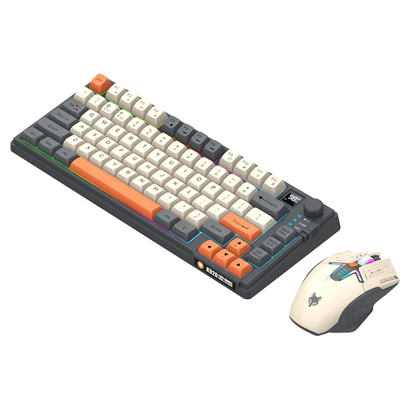 Imagem -06 - Xunsvfox-conjunto de Teclado e Mouse Bluetooth sem Fio Modo Dual Botão de Exibição Cores Jogo de Jogo Escritório para Presente Gamer K920