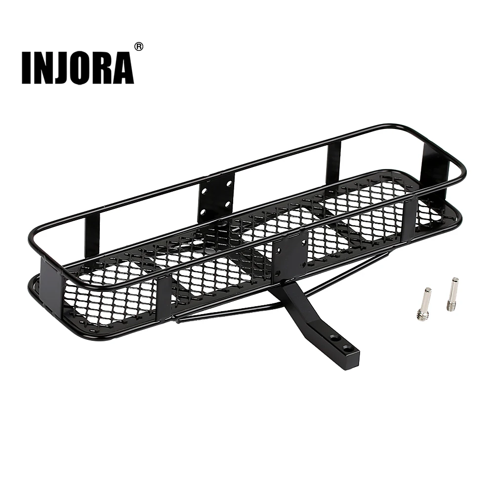 INJORA 1PCS Metal Rear Bumper Back Hitch Carrier for 1/10 RC Crawler Axial SCX10 90046 AXI03007 TRX4