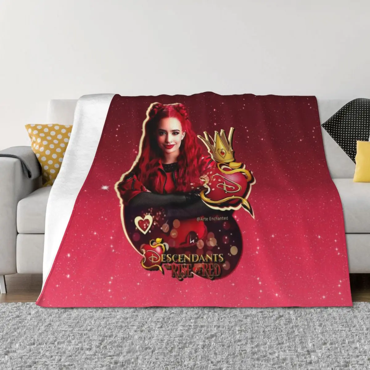 

Descendants 4 The Rise Of Red - Kylie Cantrall Throw Blanket Sofa Quilt valentine gift ideas christmas gifts manga Blankets