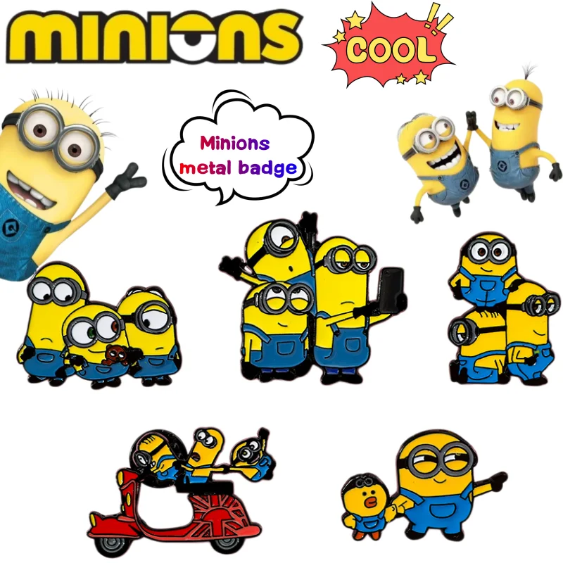 

Minions Despicable Me Kevin Bob metal badge creative high-value figurine doll design for men and women backpack clothes brooch