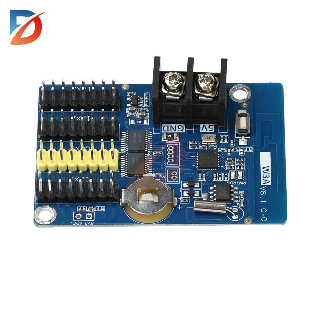 DC 3.3-5.5V LED display control card HD-W3A control card mobile phone monochrome Wi-Fi control card module 2M Byte FLASH storage